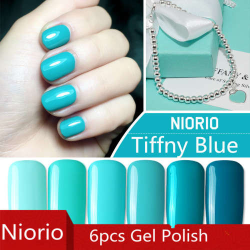 The Nail Art - Niorio Gel Polish 6pcs - Tiffny Blue Series