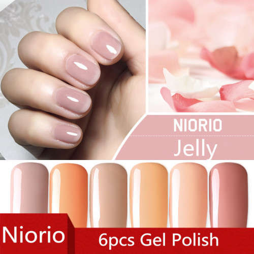 The Nail Art - Niorio Gel Polish 6pcs - Jelly Series