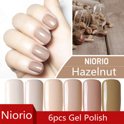 The Nail Art - Niorio Gel Polish 6pcs - Hazelnut Series
