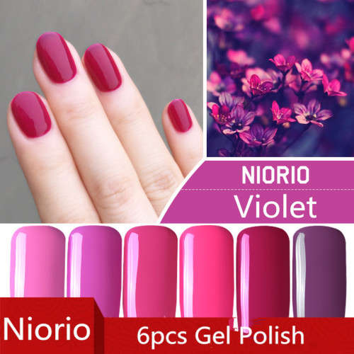 The Nail Art - Niorio Gel Polish 6pcs - Violet Series