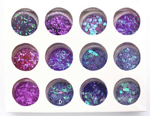 The Nail Art - 12pcs Nail Decoration Purple Series