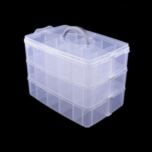 The Nail Art - 3 layer 30 grid large capacity plastic storage box