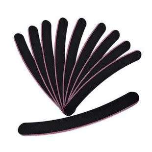 The Nail Art - Black Filer-banana 50pcs