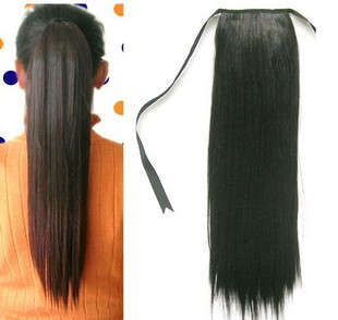 Hair piece +- 50cm  black