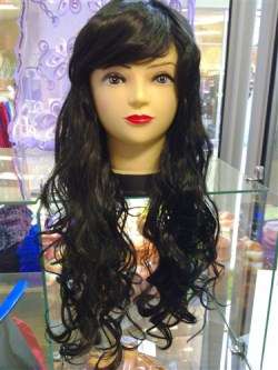 BLACK LONG CURL WIG