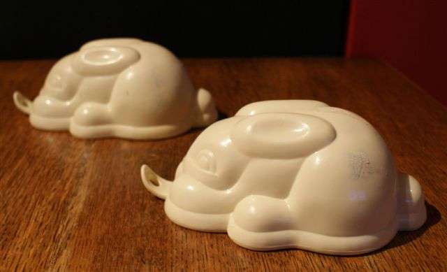 PAIR OF BUNNY JELLY MOULDS
