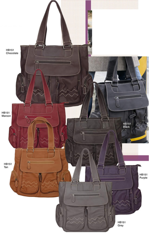 ***Zigzag Medium Sized LeatherLook Handbag***
