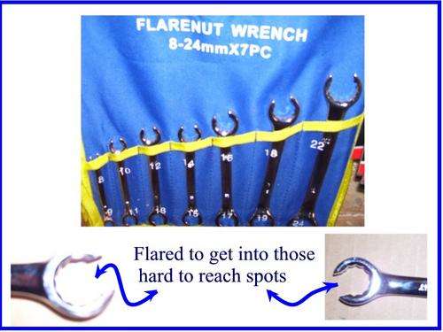 Flare Nut Wrench Set 7 Piece 8 - 24mm