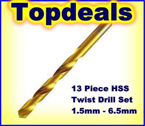 Drill Bits - HSS Twist drill set 1.5-6.5mm in Case