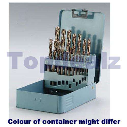 Drill Bits - HSS Twist drill set  in Metal Case  METRIC SIZES 13 Piece