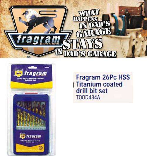 Fragram 26Pc HSS Titanium coated drill bit set
