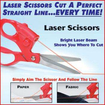 LASER GUIDED SCISSORS - Cuts Straight FAST
