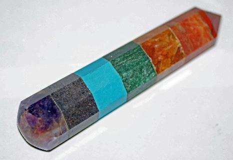 BONDED CHAKRA FACETED MASSAGE WAND
