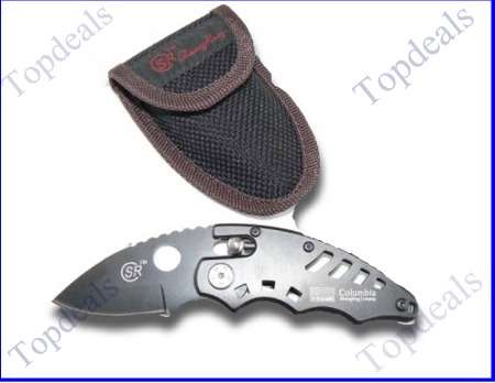 SR Columbia Black Short Pocket Knife