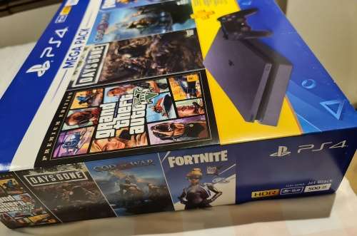 PS4 500GB SLIM BUNDLE CONSOLE with games Grand Theft Auto  Days Gone  God Of War