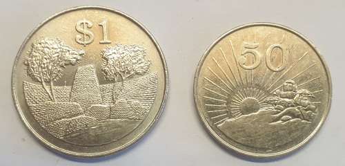 ZIMBABWE COINS AS PER PICS --- BID IS FOR BOTH COINS