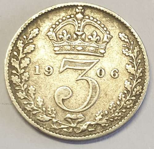 1906 Threepence as per images