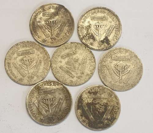 7 Tickeys as scrap -Including 1932,1927 .......as per images
