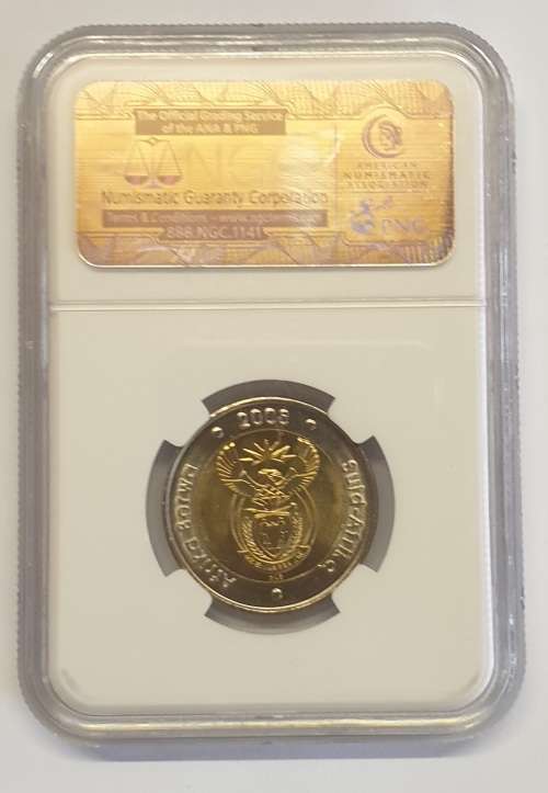 NGC GRADED MS67 Mandela 90th Birthday R5 Plus THE MADIBA LEGACY SERIES COMIC No.1 in new condition.