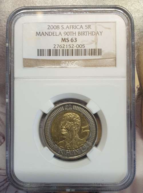 NGC Graded MS 63 Mandela 90th Birthday Coin PLUS The Madiba Legacy Series Comic No.4 as new conditon