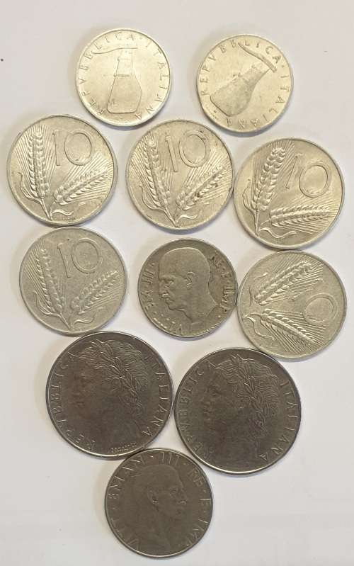 Lot of Eleven Coins of Italy as per images
