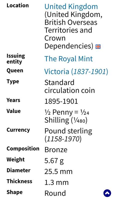 1896 One Penny and Half Penny as per images,Bid is for both coins!!!!!!!!!