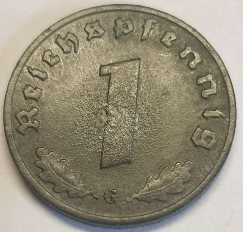 Eagle on Swastika 1941 Reichspfennig as per images !!!