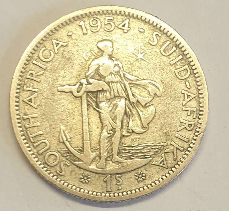 1954 Silver One Shilling as per images !!!