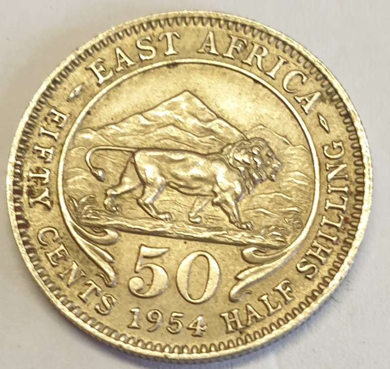 East Africa Half Shilling 1954 as per images !!
