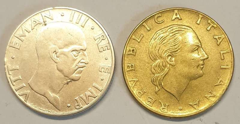 2 x Coins of Italy as per images !!!