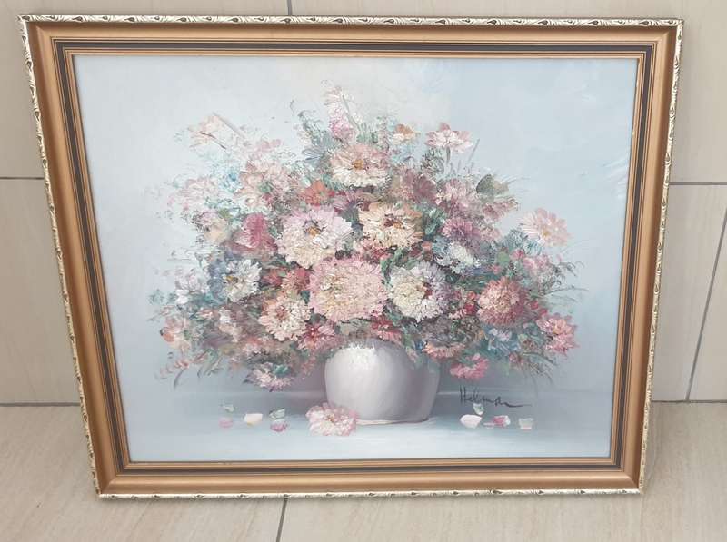 Robert Helman framed Oil painting / textured as per images !!