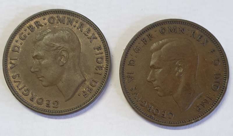 1938 AND 1952 HALF PENNY COINS FOR ONE BID !!See Condition!!!