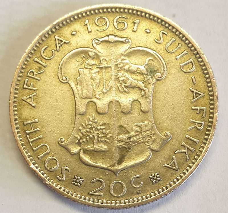 1961 Silver Twenty Cents as per images !!!