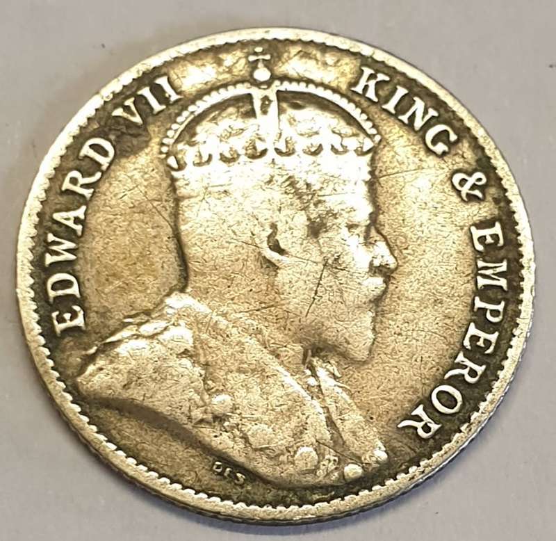 Ceylon 1907 Ten Cents as per images !!!