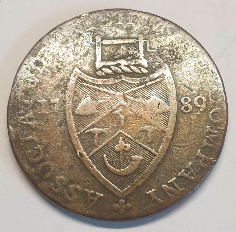 1789 Ireland Cronebane Associated Irish Mine 1/2d Half Penny Token Coin as per images!!!