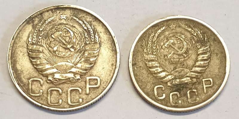 Russia 1943 Twenty and 15 Kopecks as per images !!Bid is for the Pair !!