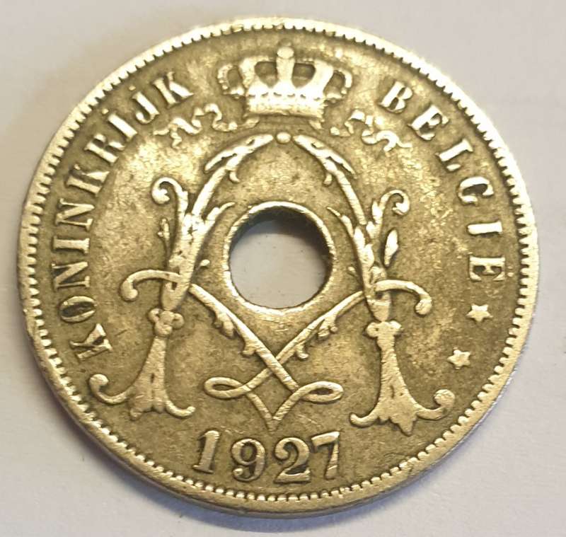 Belgium 1927 Twenty Five Centimes as per images