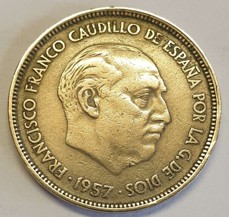 1957 Spain 25 Pesetas as per images !!!
