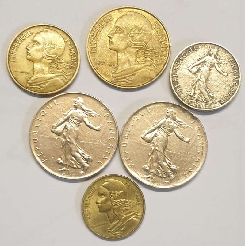 Coins of France as per images !!!Bid is for the Lot of 6 Coins !!!!!!