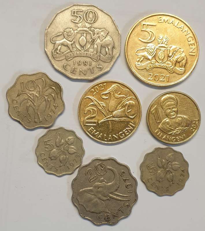 Swaziland Coins x 8 as per images !!!Bid is for the Lot !!!
