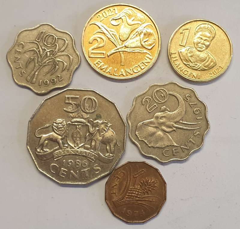 Swaziland Coins as per images !! Bid is for the 6 Coins!!!