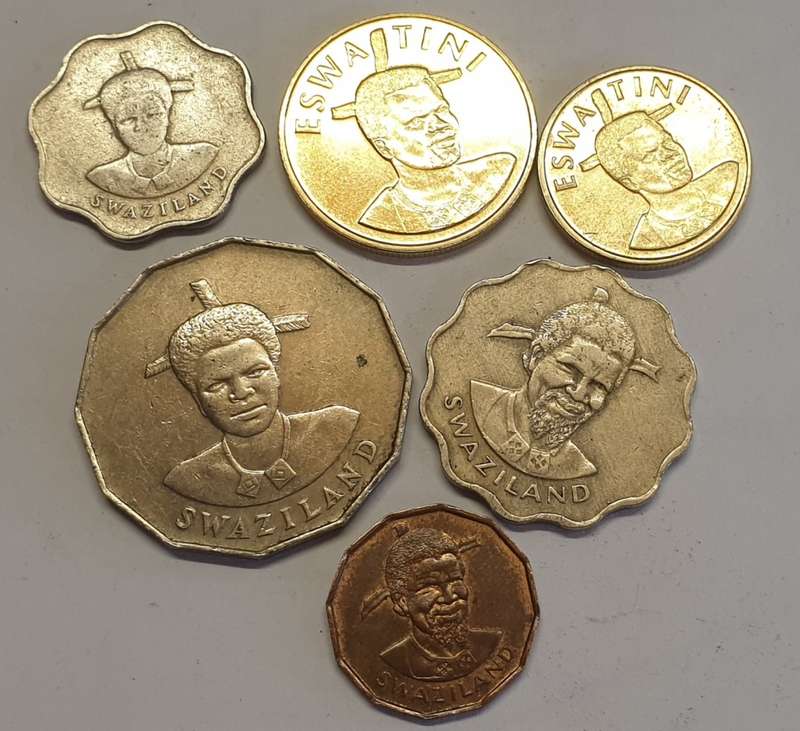 Swaziland Coins as per images !! Bid is for the 6 Coins!!!
