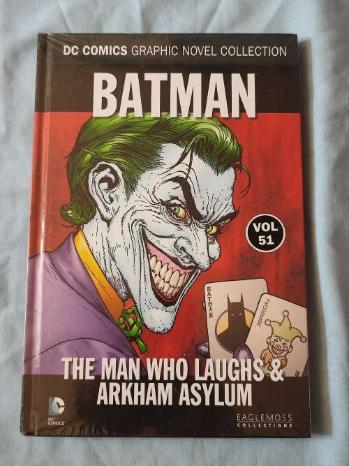 DC EAGLEMOSS HARD COVER COMIC - VOLUME #51 BATMAN - THE MAN WHO LAUGHS and ARKHAM ASYLUM (NM)