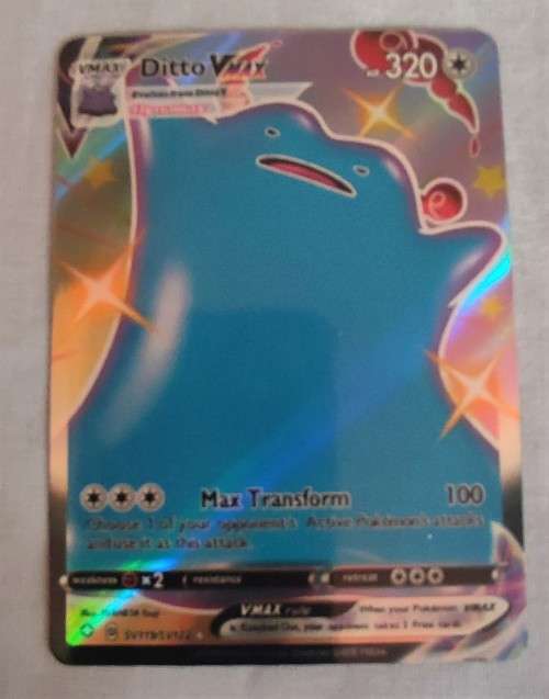 Pokemon Card - Shining Fates SV119/SV122 - DITTO VMAX (shiny holo rare MINT)