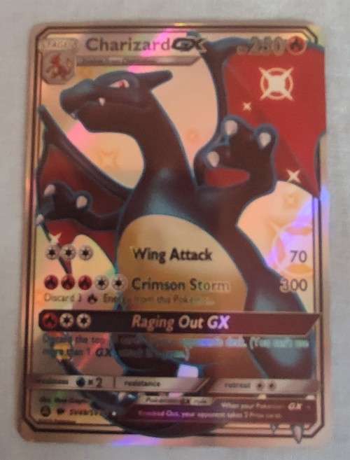 Pokemon Charizard GX SV49/SV94 Full Art Hidden Fates Shiny Black Charizard (MINT)