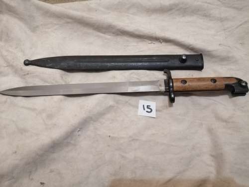 ### 1 DAY LEFT - FREE SHIPPING !! - Swedish 1894/14-1896 Mauser + SMG (Mint) Bayonet  ###