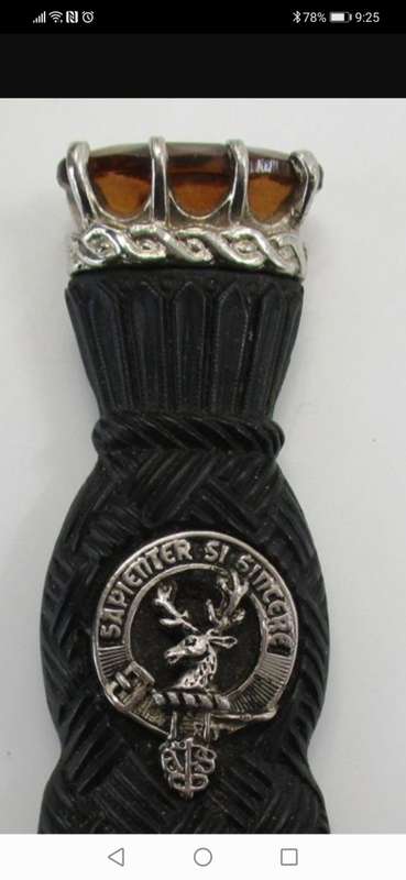 ### Sgian Dubh Scottish traditional Dagger with Sheath box and Tartan cloth ###