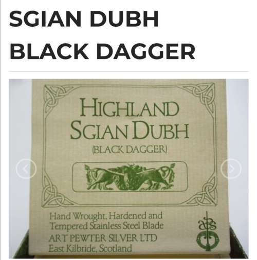 ### Sgian Dubh Scottish traditional Dagger with Sheath box and Tartan cloth ###