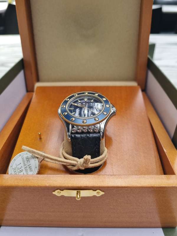 #Reduced Premier Club watch almost new condition adjustable from small to large fit, box and card ##