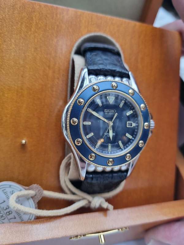 #Reduced Premier Club watch almost new condition adjustable from small to large fit, box and card ##